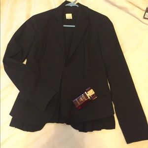 Ruffled Black Blazer